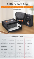 Sunnylife Battery Safe Bag for Avata 2 (for 3pcs batteries)