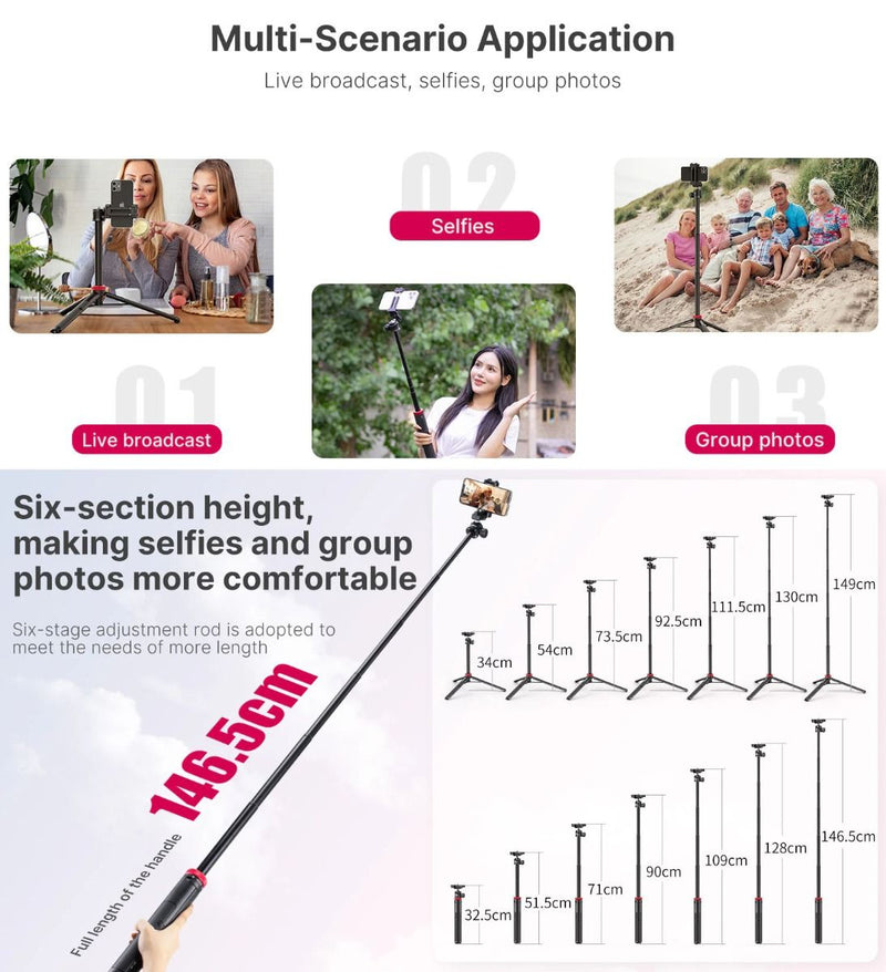 Ulanzi MT-44 Extendable Vlog Tripod 2502B