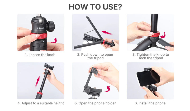 Ulanzi MT-44 Extendable Vlog Tripod 2502B