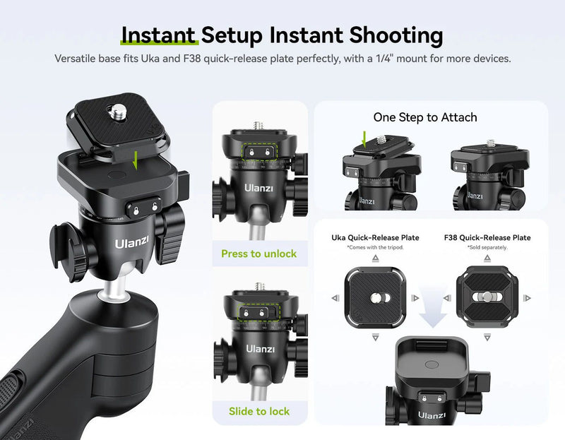 Ulanzi One-click Opening Mini Tripod TT38