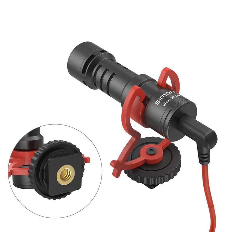 simorr Wave S1 Lite Compact On-Camera Microphone 3452
