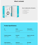 simorr Wave L3  Lightning Lavalier Microphone (Black)  3453