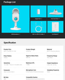 simorr Wave U1 USB Condenser Microphone (White) 3492