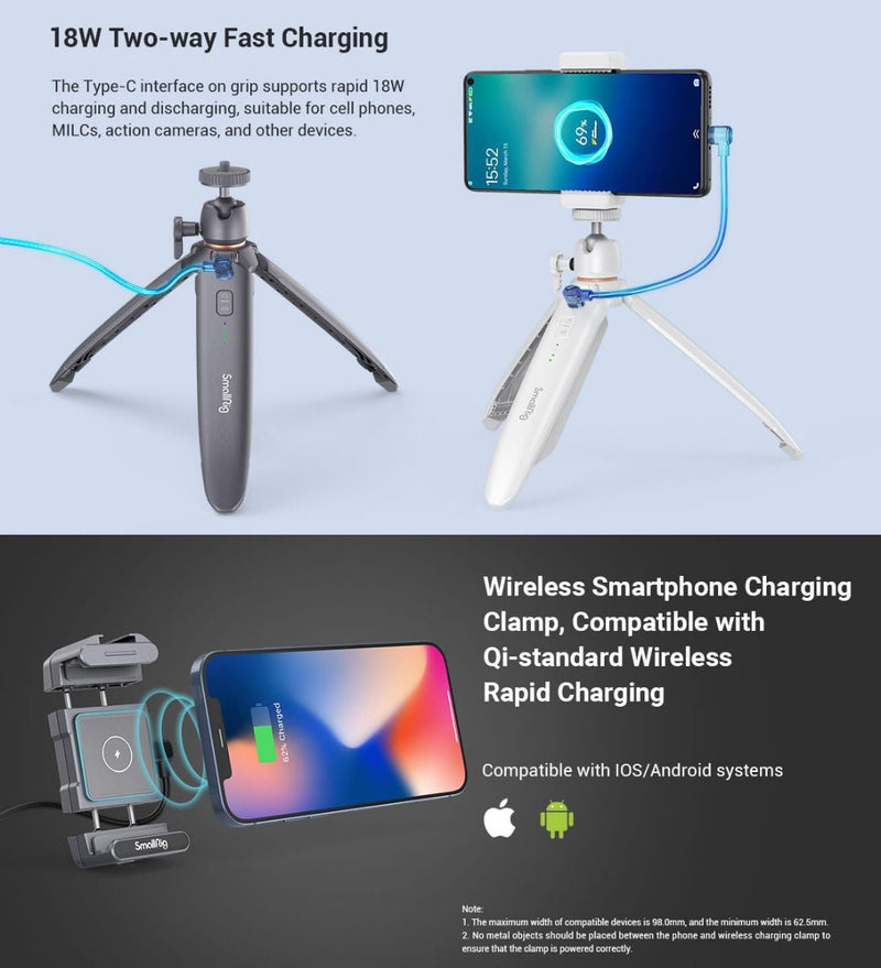 SmallRig Charging Tripod 3541 (Pearl White)