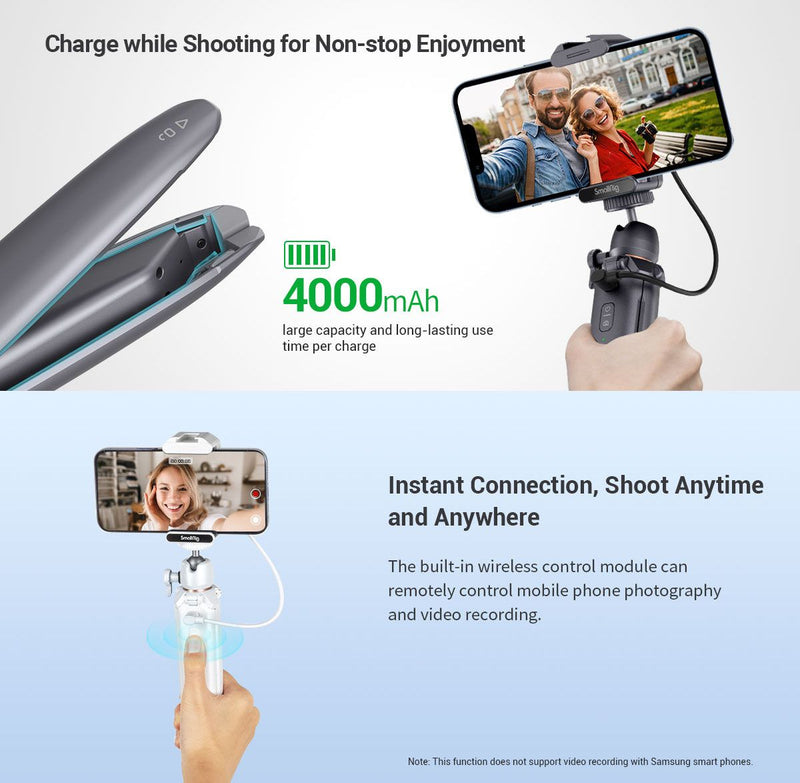 SmallRig Charging Tripod 3541 (Pearl White)