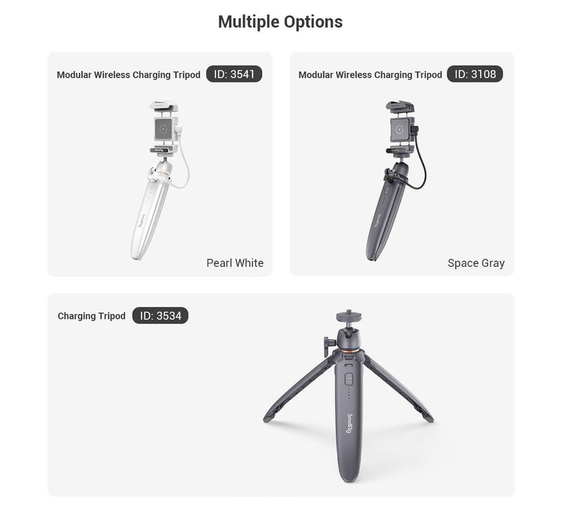 SmallRig Charging Tripod 3541 (Pearl White)