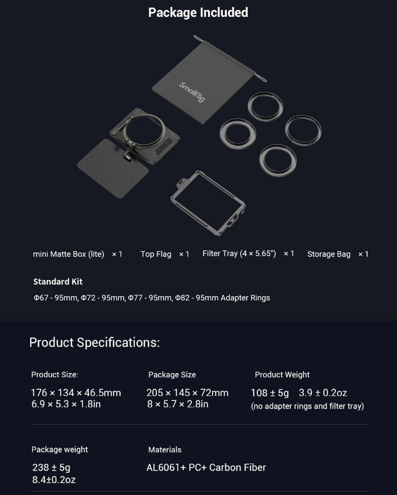SmallRig Mini Matte Box Lite 3575