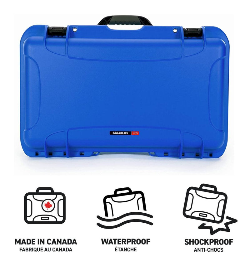Nanuk 935 Case with Cubed Foam (Blue)