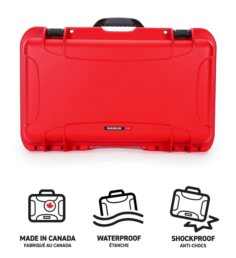 Nanuk 935 Case with Cubed Foam (Red)