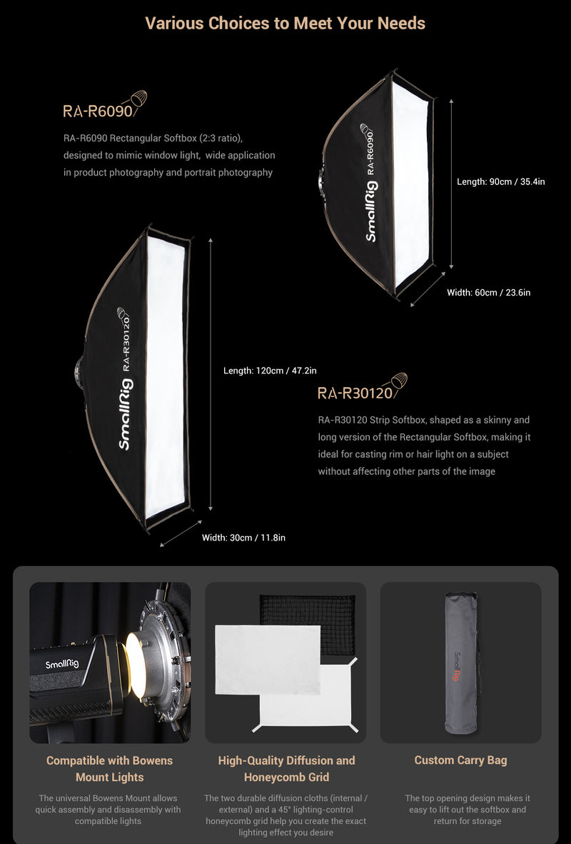 SmallRig RA-R6090 Rectangular Softbox 3930