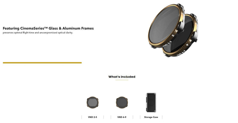 PolarPro VND 2-Pack Filters for DJI Air 2S (2-5 & 6-9 Stop)