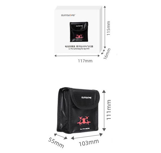 Sunnylife Li-Po Battery Safe Storage Bag for DJI FPV Drone (for 1 battery)