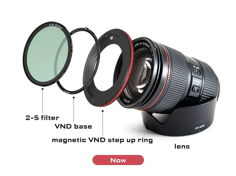 Freewell 72-95mm Magnetic VND Step-up Ring (Works only with Magnetic VND System)
