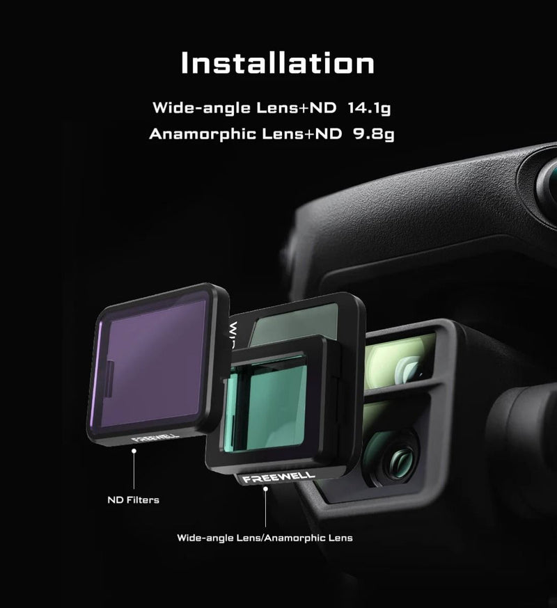 Freewell Wide Angle & Anamorphic Lens with ND Filters for DJI Mavic 3