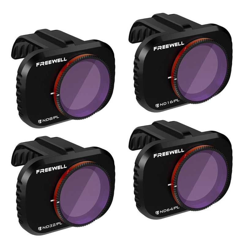 Freewell 4-pack Bright Day Series Filter Set for Mavic Mini / Mini 2 (ND8/PL ND16/PL ND32/PL ND64/PL)