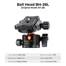 K&F Concept Aluminum Tripod Detachable Monopod with Quick Release Plate and BH-28 Ball Head