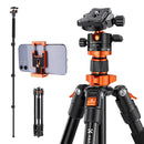 K&F Concept Aluminum Tripod Detachable Monopod with Quick Release Plate and BH-28 Ball Head