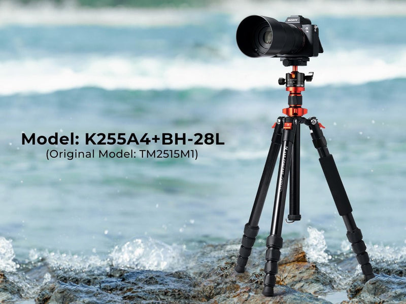 K&F Concept K255A4 Magnesium Aluminum Alloy Tripod with BH-28L Ball Head