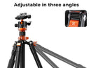 K&F Concept K255A4 Magnesium Aluminum Alloy Tripod with BH-28L Ball Head