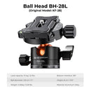 K&F Concept T254A8 Aluminum Center Column Tripod with BH-28L Ball Head
