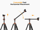 K&F Concept T254A8 Aluminum Center Column Tripod with BH-28L Ball Head