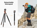 K&F Concept T254A8 Aluminum Center Column Tripod with BH-28L Ball Head