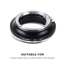 K&F Concept M17211 Pentax K Lenses to Fuji GFX Lens Mount Adapter