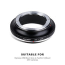 K&F Concept M16211 Olympus OM Lenses to Fuji GFX Lens Mount Adapter