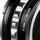 K&F Concept M18184 Nikon G Lenses to Nikon Z Lens Mount Adapter