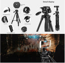 K&F Concept  58" Compact Tripod with 3-Way Pan Tilt Head (Black)