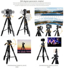 K&F Concept 69.7" Portable Compact Tripod with Phone/Pad Mount (Black)