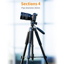 K&F Concept 69.7" Portable Compact Tripod with Phone/Pad Mount (Black)