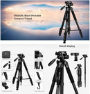 K&F Concept 69.7" Portable Compact Tripod with Phone/Pad Mount (Black)