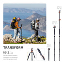K&F Concept 67" Aluminum Camera Tripod