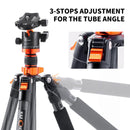 K&F Concept 67" Carbon Fiber Tripod with Metal Ball Head
