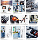 K&F Concept 76" Aluminum Travel Tripod with 360° Ball Head