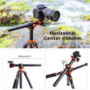 K&F Concept 76" Aluminum Travel Tripod with 360° Ball Head