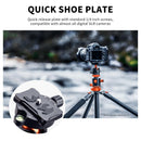 K&F Concept 76" Aluminum Travel Tripod with 360° Ball Head