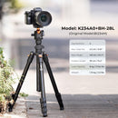 K&F Concept 63" Lightweight Portable Travel Tripod