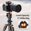 K&F Concept 63" Lightweight Portable Travel Tripod