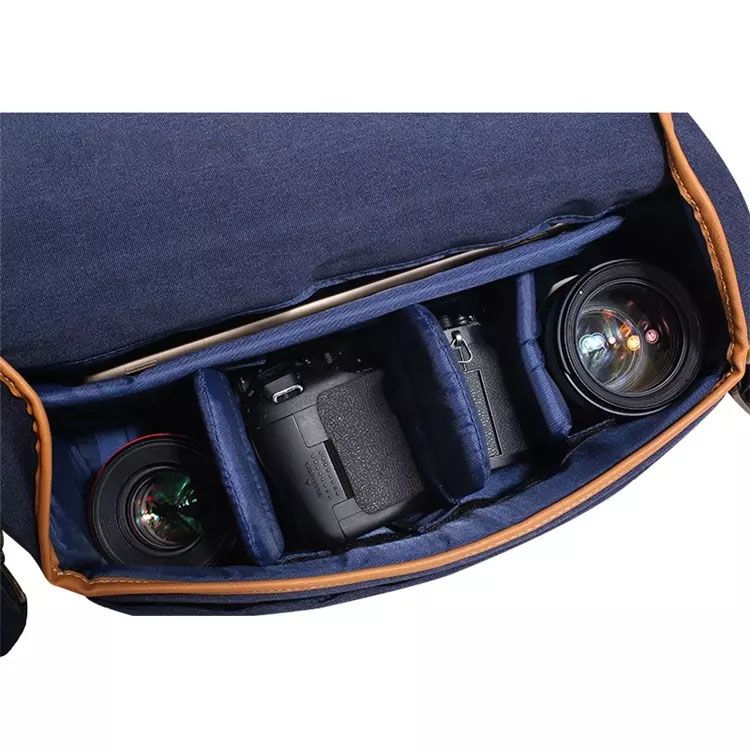 K&F Concept Portable Shoulder Messenger Bag for DSLR Camera (Dark Blue)