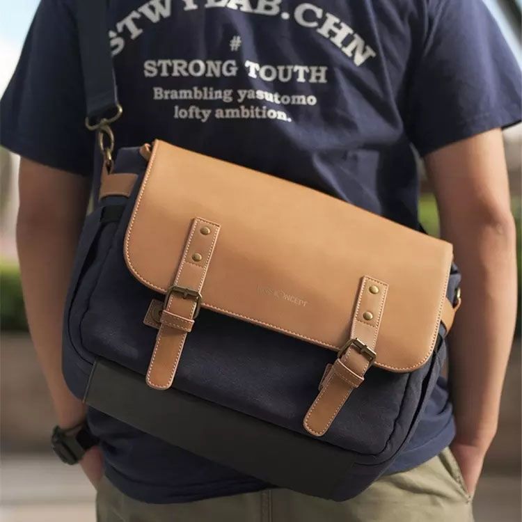 K&F Concept Portable Shoulder Messenger Bag for DSLR Camera (Dark Blue)