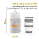 K&F Concept Protective Lens Pouch Compatible with Multiple Sizes Camera Lens 10*18cm