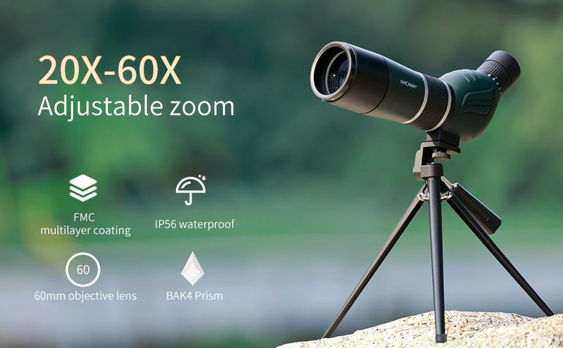 K&F Concept 20-60X60 HD Spotting Scope BAK4 45 Degree