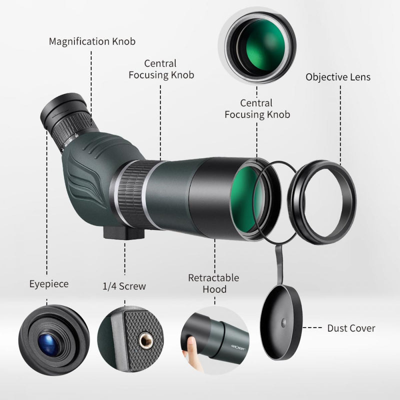 K&F Concept 20-60X60 HD Spotting Scope BAK4 45 Degree