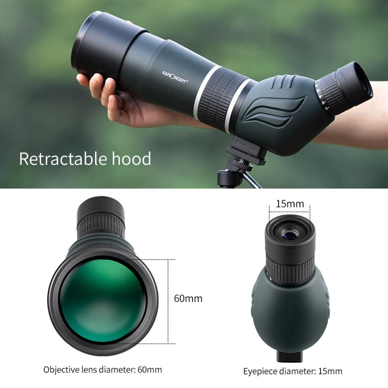 K&F Concept 20-60X60 HD Spotting Scope BAK4 45 Degree