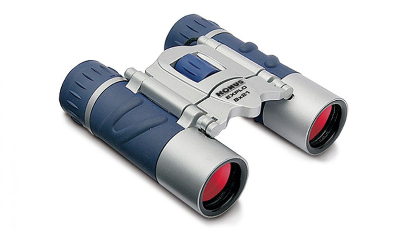 Konus 2023 EXPLO 8x21 Binocular (Blue Rubber / Ruby Coating)