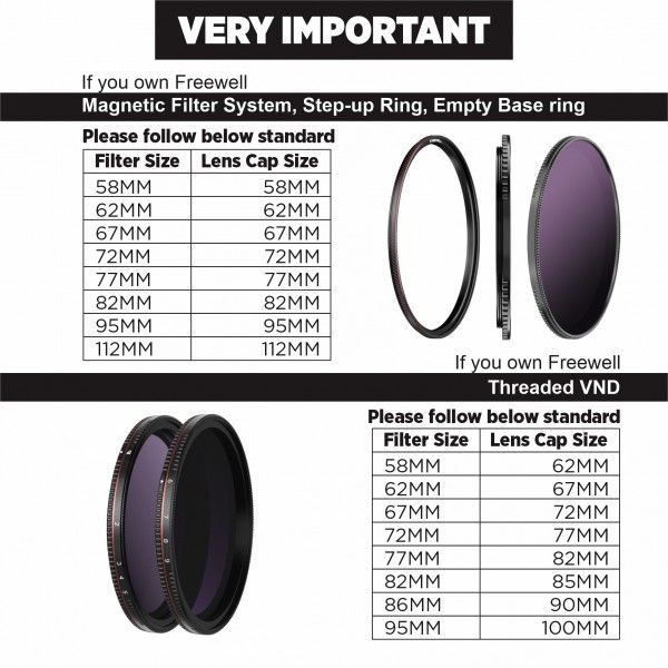Freewell 58mm Magnetic Lens Cap (works only with Freewell Magnetic Filters)