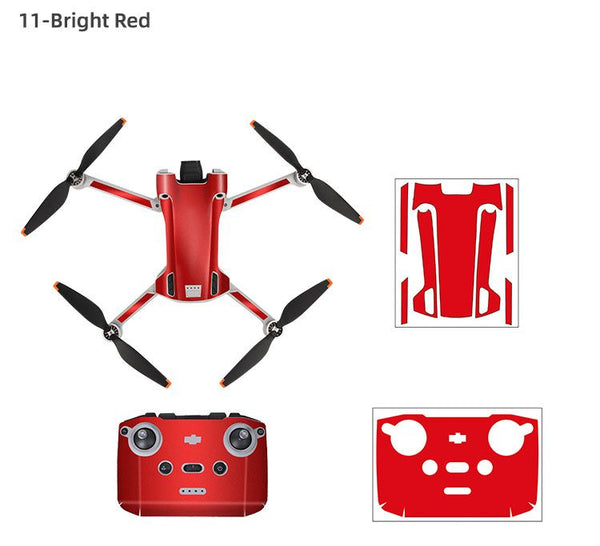 Sunnylife Skin Sticker for DJI Mini 3 Pro (RC-N1 RC Version)(Bright Red)