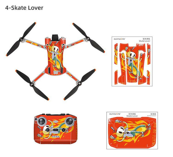 Sunnylife Skin Sticker for DJI Mini 3 Pro (RC-N1 RC Version)(Skate Lover)